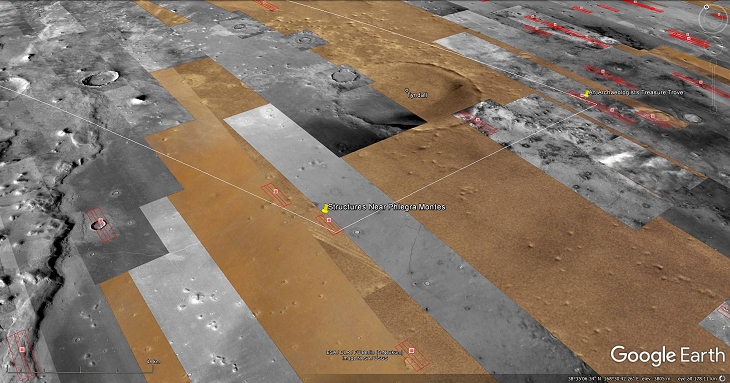 An elevated view of this site being analyzed