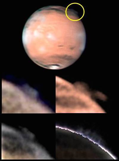 High altitude plume on Mars, source: esa