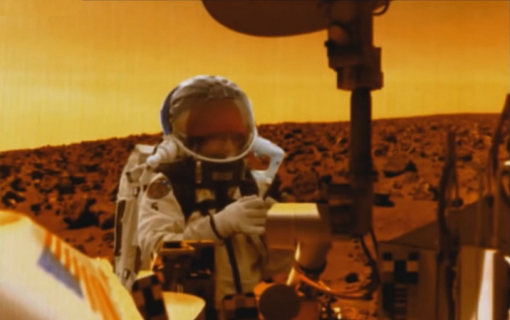 Humanoid working on Mars Curiosity Rover - Illustration