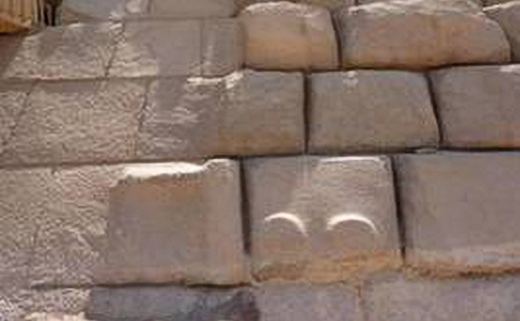 Knobs at Menkaure’s pyramid, Egypt