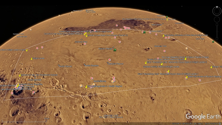 Elysium Planitia Outlined (click for larger image)