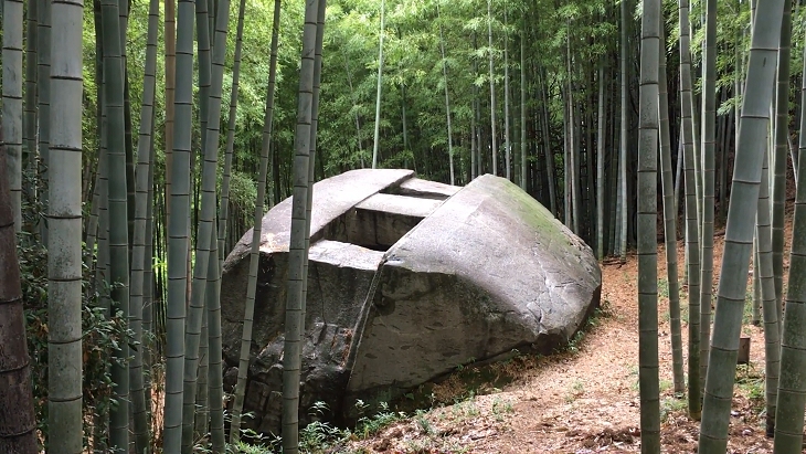 The 'Rock Ship of Masuda' located in the Asuka Region of Japan (The Place of 'Flying Birds') (click for larger image)