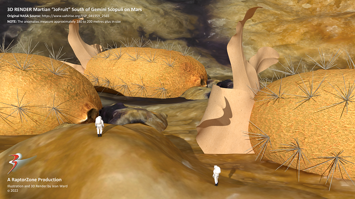 A 3D illustration/artists impression of the anomalies (click for larger image)