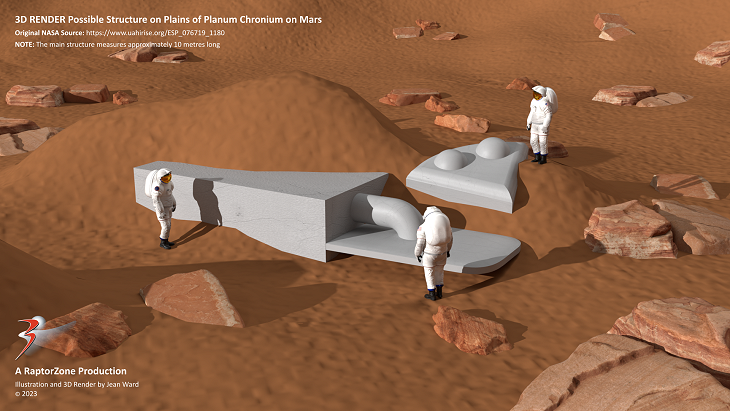 A 3D illustration/artists impression of the anomaly (click for larger image)
