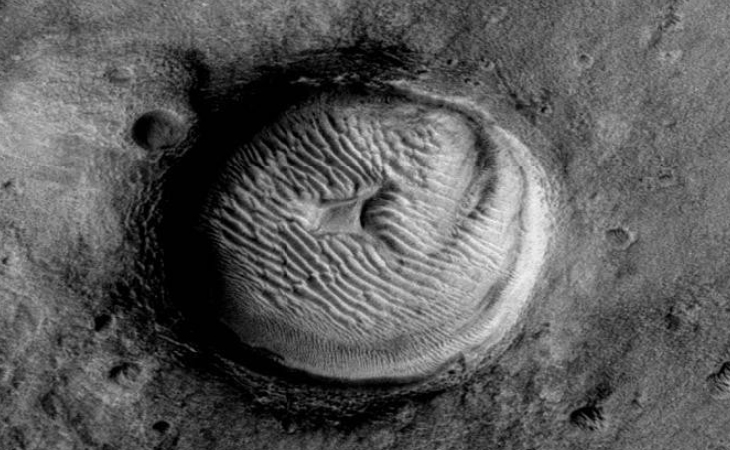 Martian crater anomaly - three