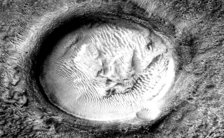 Martian crater anomaly - five