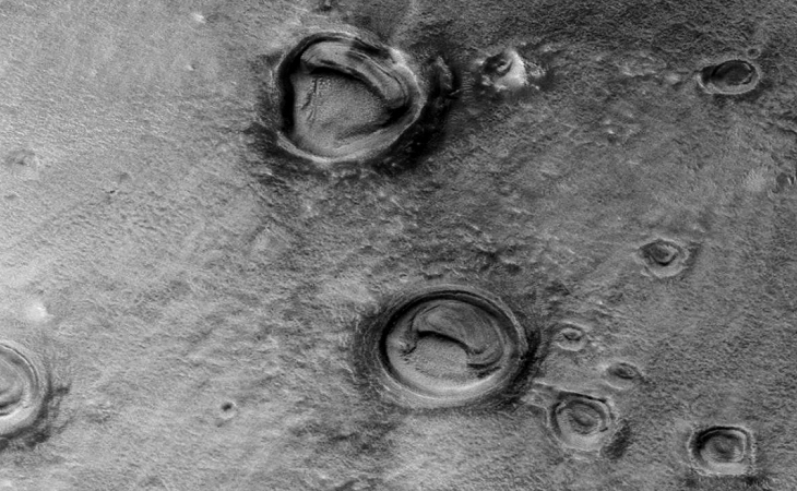 Martian crater anomaly - seven