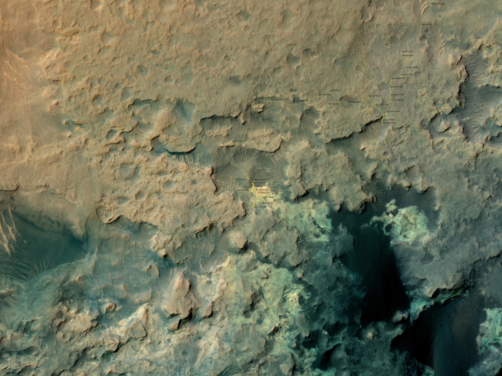 Curiosity's location in Sol 844 (click for larger image)