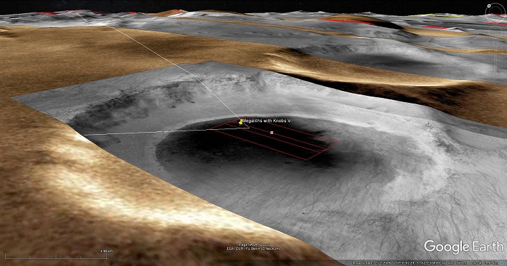 The location of the three wrecks