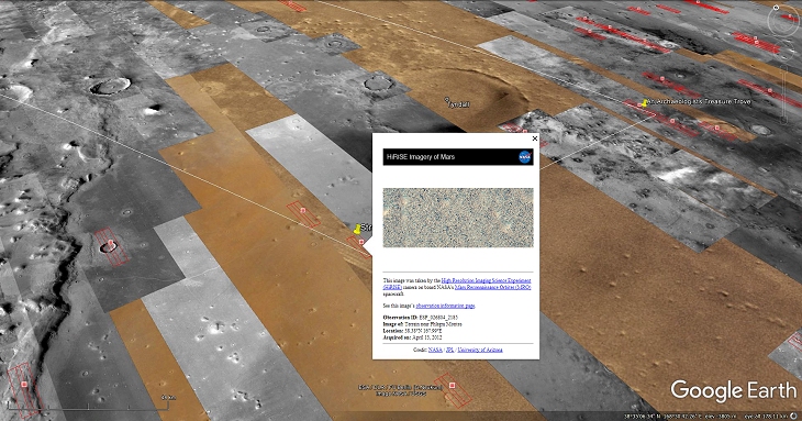 An elevated view of this site being analyzed
