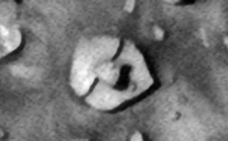 Similar artifacts discovered in Proctor Dune Field on Mars (click for larger image)