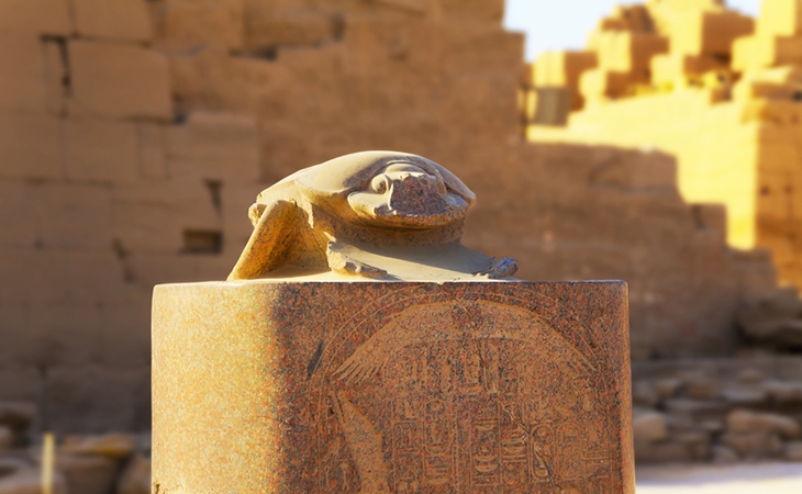 Scarab Beetle Sculpture: Karnak Temple Complex Egypt