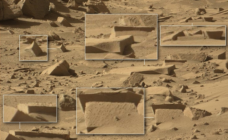 Ancient megalithic stone ruins on Mars